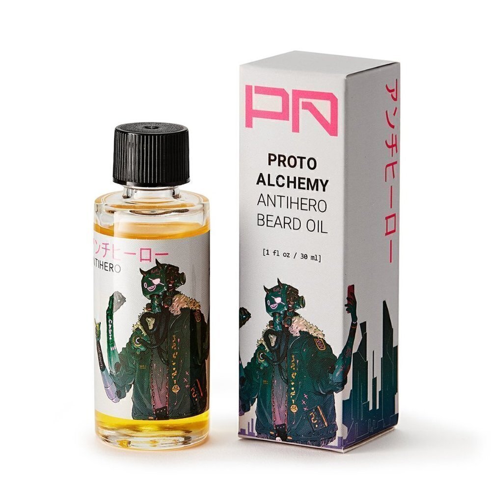 Proto Alchemy AntiHero Beard Oil, 1 oz, Organic Growth Enhance and Healthy